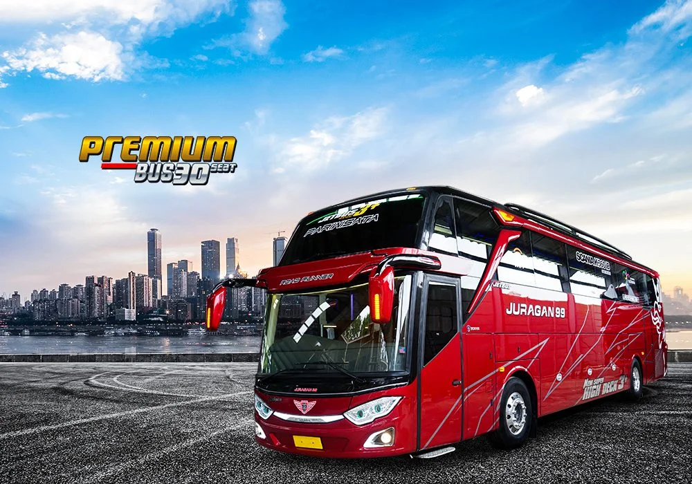 PREMIUM CLASS
Armada Premium Bus Juragan99 Trans dilengkapi dengan type kursi nyaman dan dapat disesuaikan dengan tingkat kenyamanan masing - masing orang , memiliki hiburan tv screen di setiap seat kursi dan dapat memilih sendiri chanel / tontonan , sandaran kaki , Usb Charger , toilet , 2 seat smoking room , coffe maker.Armada kami selalu dilakukan perawatan rutin untuk menjaga kualitas dan kenyamanan saat digunakan oleh customer kami , kami juga menyediakan driver dan kru handal yang akan memberikan layanan terbaik dalam perjalanan anda.Kami juga menyediakan seri bus lain yang dapat anda gunakan selain premium bus dengan 48 Seat & 50 Seat untuk Big Bus dan juga 33 Seat untuk pilihan Bus Medium di Juragan99 Trans.