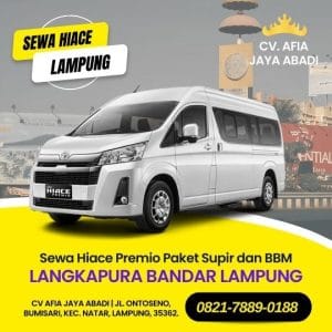 Sewa Hiace Bandar Lampung CV Afia Jaya Abadi