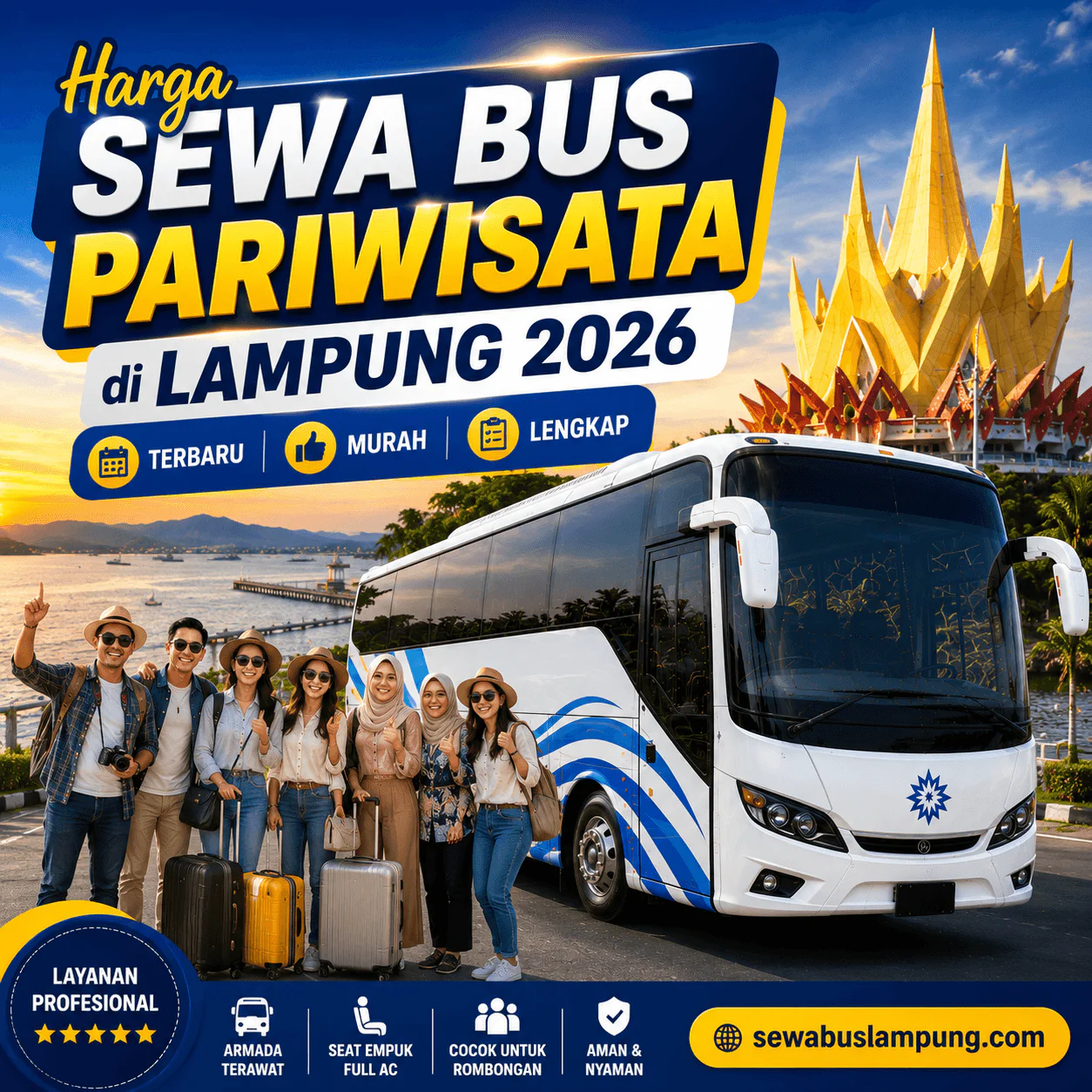 Harga Sewa Bus Pariwisata di Lampung 2026 Terbaru Murah Lengkap