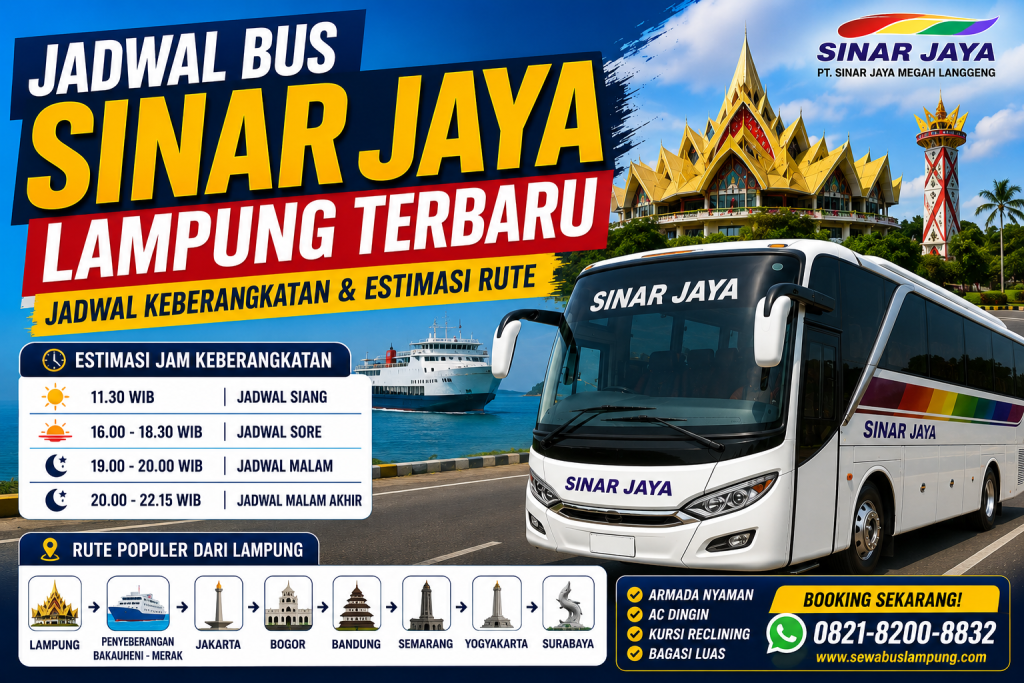 Jadwal Bus Sinar Jaya Lampung Terbaru