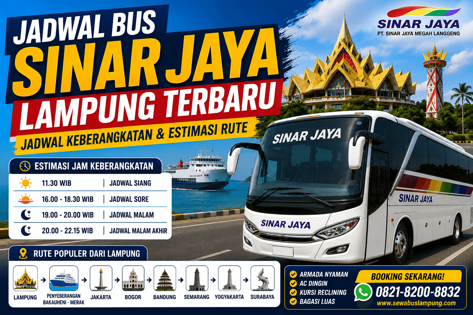 Jadwal Bus Sinar Jaya Lampung Terbaru