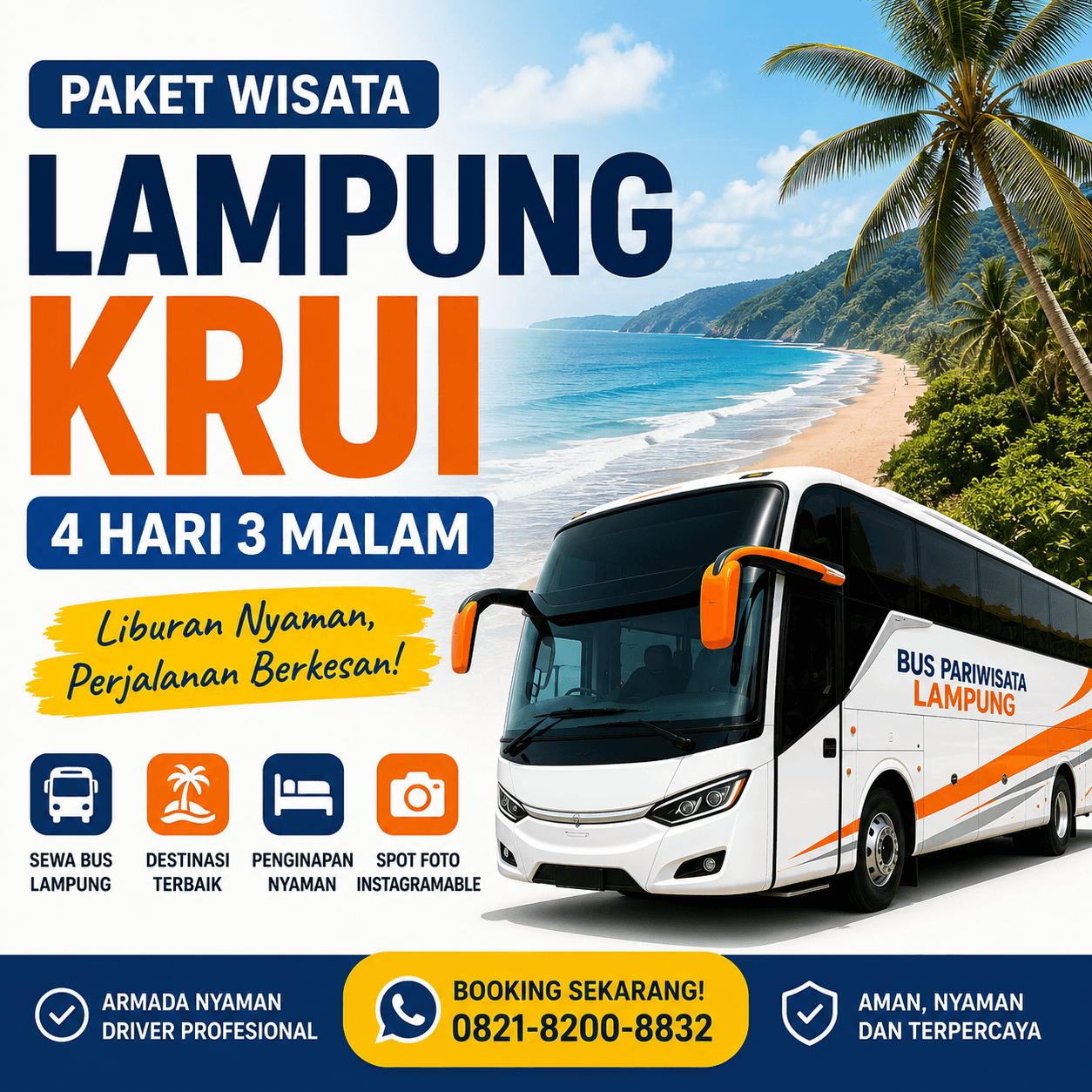 Paket Wisata Lampung Krui 4 hari 3 malam