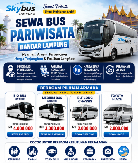 Sewa Bus Lampung SKybus