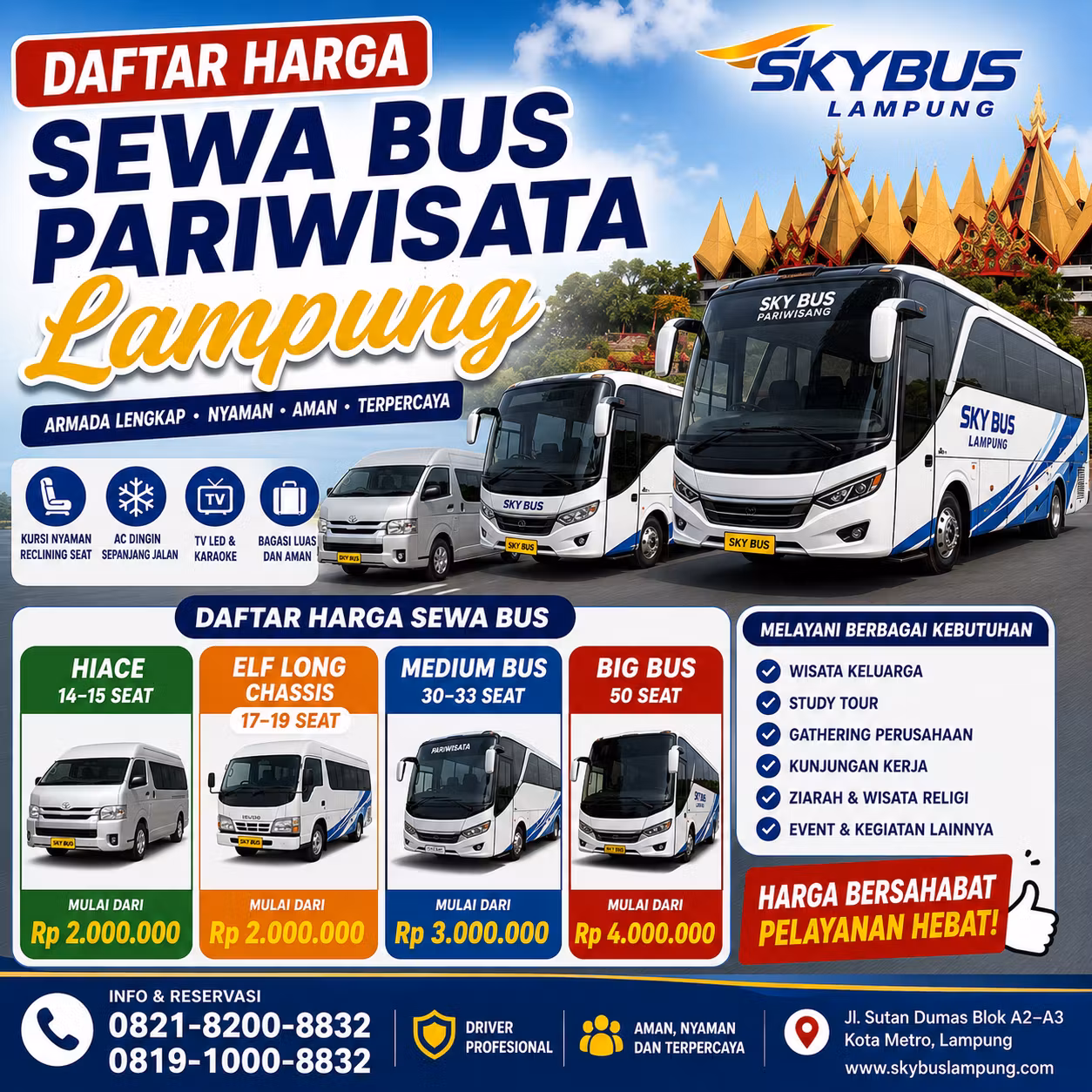 Sewa Bus Pariwisata Lampung