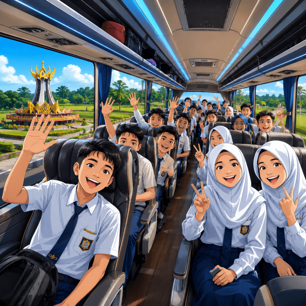 Sewa Bus Pariwisata Lampung Tengah Untuk Wisata Rombongan Nyaman