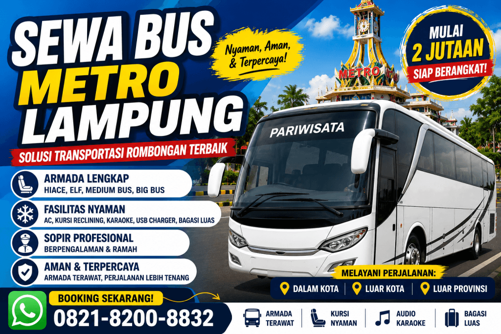 Sewa Bus pariwisata metro lampung