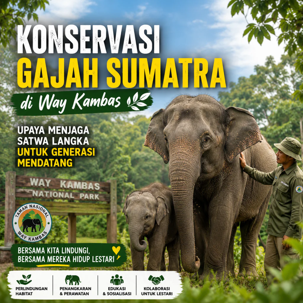 Konservasi Gajah Sumatra di Way Kambas, Upaya Menjaga Satwa Langka untuk Generasi Mendatang